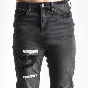 Val Kristopher Message Denim Jeans Faded Black Size 30 Waist